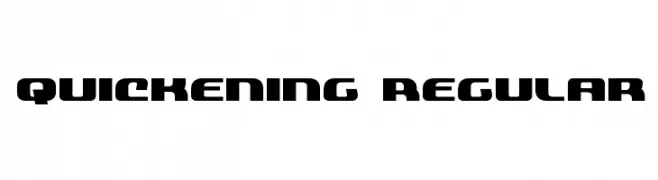 Quickening Regular  font caratteri gratis