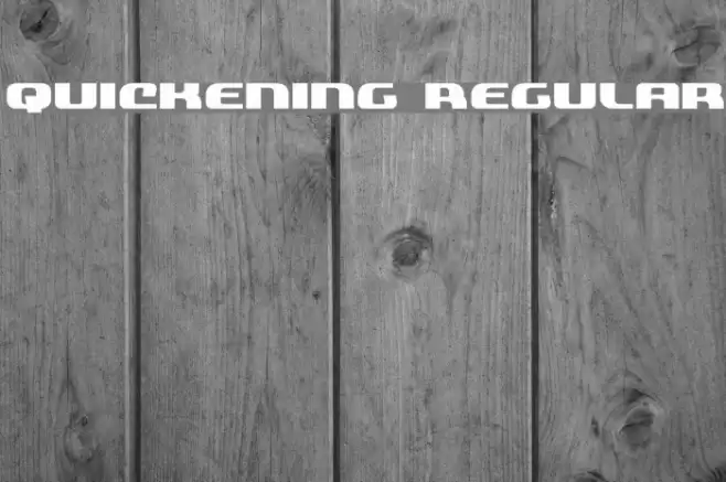 Quickening Regular Font examples