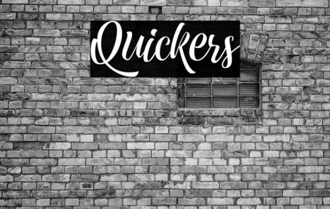 Quickers Font examples