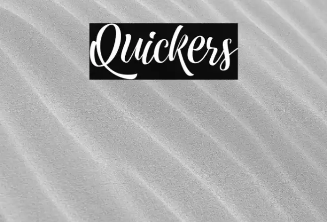 Quickers Font examples
