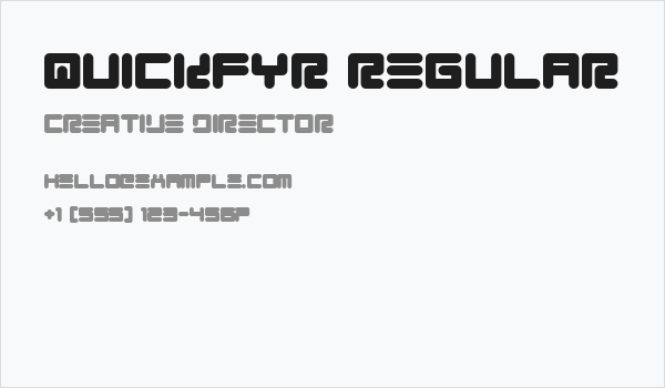 Quickfyr Regular Business Card