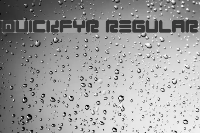 Quickfyr Regular Font examples