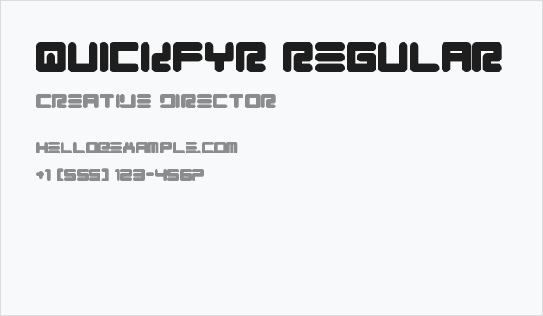 Quickfyr Regular Business Card
