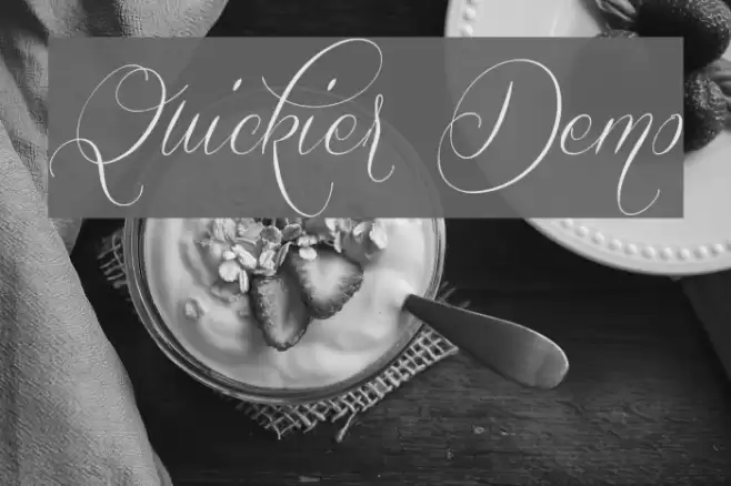 Quickier Demo Font examples