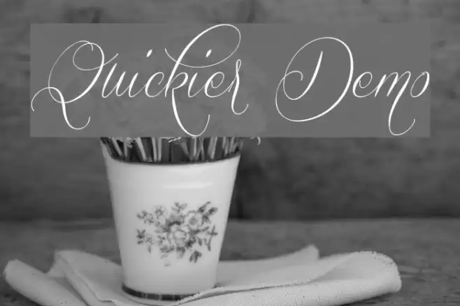 Quickier Demo Font examples