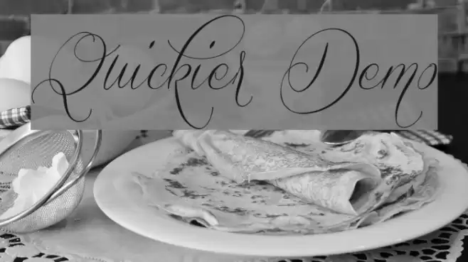 Quickier Demo Font examples