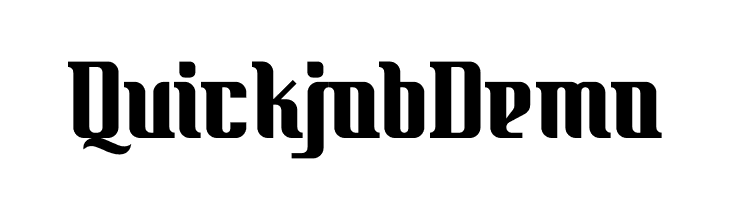 Quickjob Demo  Frei Schriftart Herunterladen