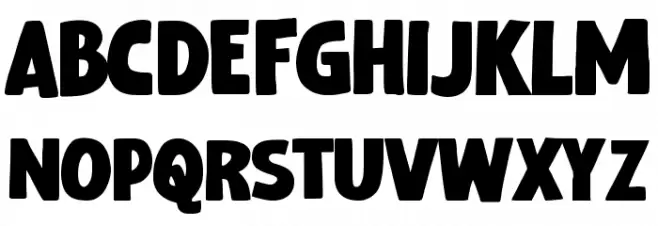 Quickle Шрифта ВЕРХНИЙ