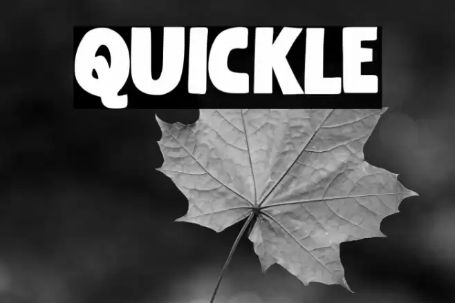 Quickle Font examples