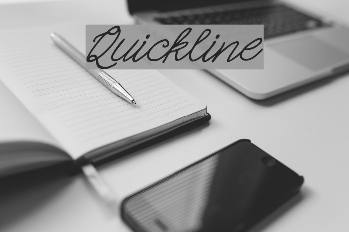 Quickline Font examples