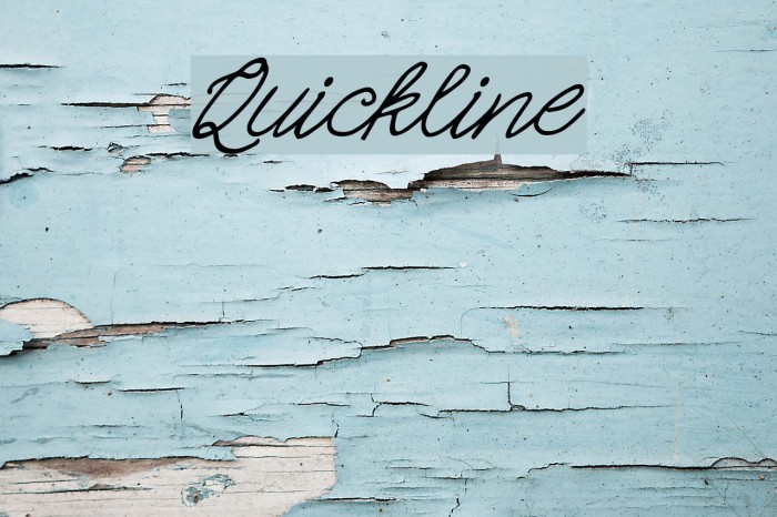 Quickline Font examples