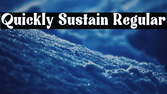 Quickly Sustain Regular Example 1