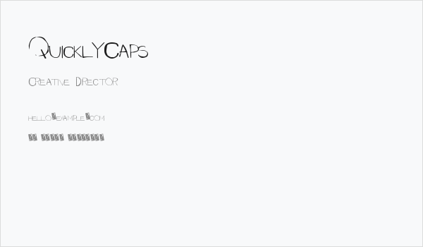 QuicklyCaps Business Card