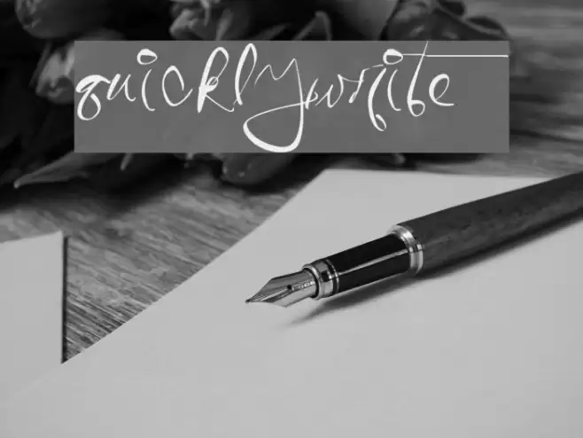 QuicklyWrite Font examples