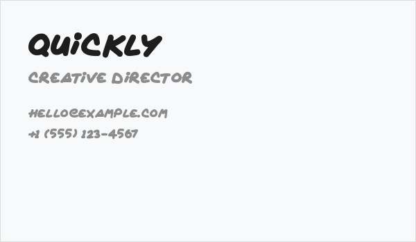 Quickly Business Card