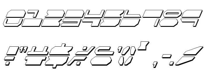 Quickmark Cond Shadow Ital Font OTHER CHARS
