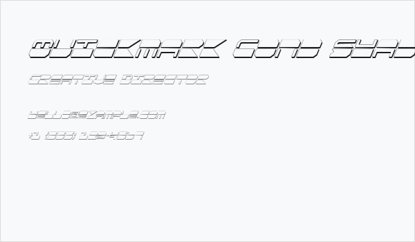 Quickmark Cond Shadow Ital Business Card