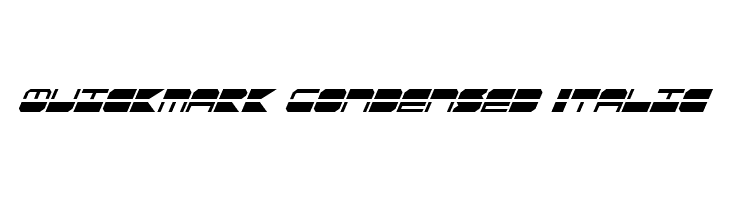 Quickmark Condensed Italic  नि: शुल्क फ़ॉन्ट्स डाउनलोड