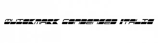 Quickmark Condensed Italic  font caratteri gratis