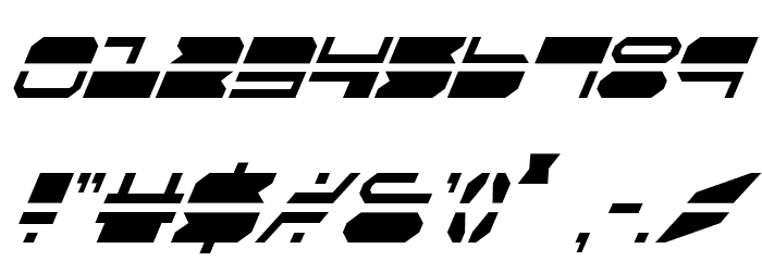 Quickmark Condensed Italic Font OTHER CHARS