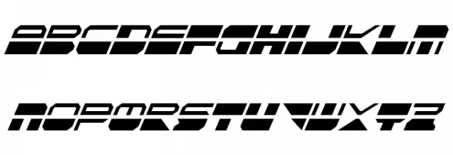 Quickmark Condensed Italic Schriftart Groß