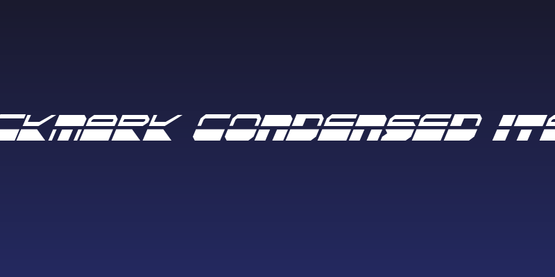 Quickmark Condensed Italic Social Header