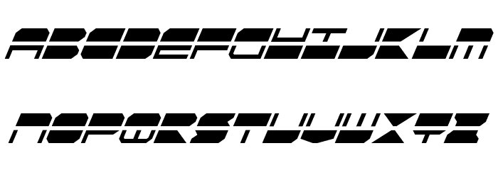 Quickmark Condensed Italic Font LOWERCASE