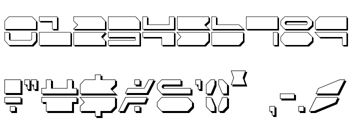 Quickmark Condensed Shadow Font OTHER CHARS