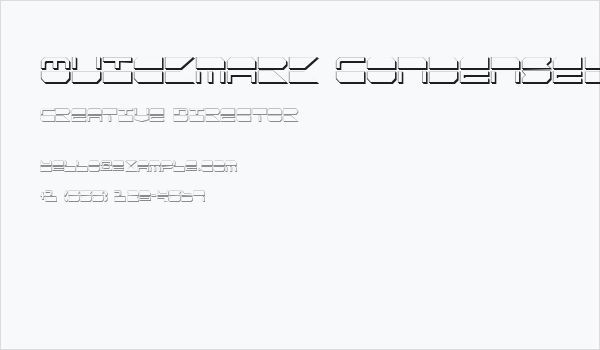 Quickmark Condensed Shadow Business Card