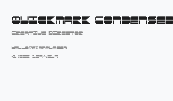 Quickmark Condensed Business Card