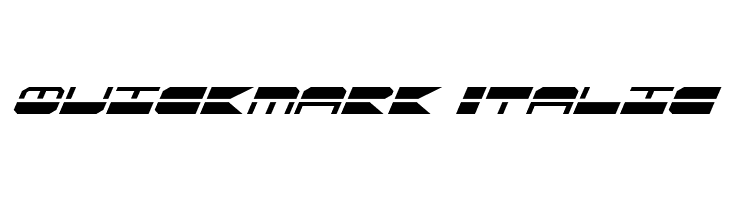 Quickmark Italic  Скачать бесплатные шрифты