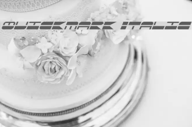 Quickmark Italic Font examples