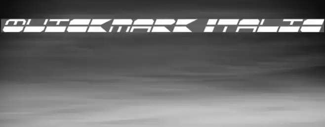 Quickmark Italic Font examples