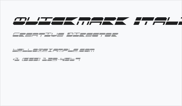 Quickmark Italic Business Card