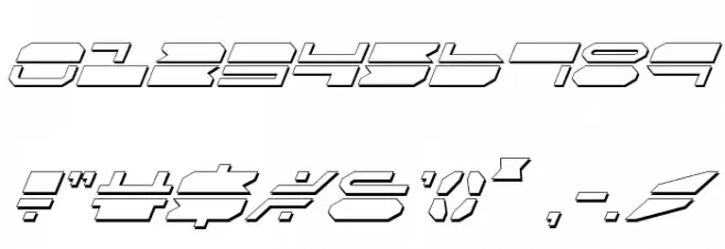 Quickmark Shadow Italic Font OTHER CHARS