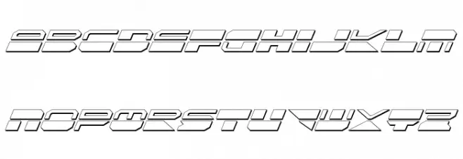 Quickmark Shadow Italic フォント 大文字