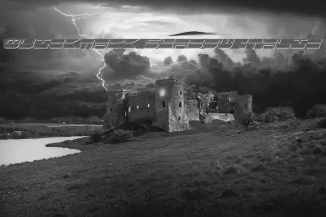 Quickmark Shadow Italic Font examples