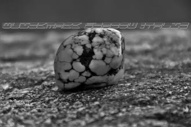 Quickmark Shadow Italic Font examples