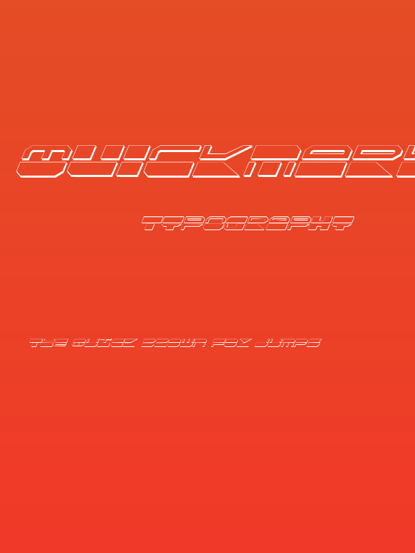 Quickmark Shadow Italic Poster