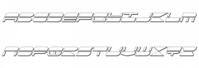 Quickmark Shadow Italic Schriftart Kleinbuchstaben