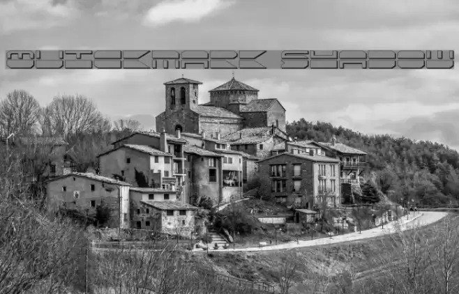 Quickmark Shadow Schriftart examples