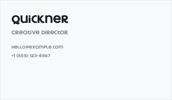 Quickner Business Card