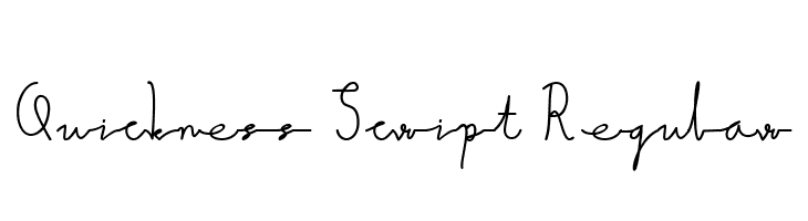 Quickness Script Regular  नि: शुल्क फ़ॉन्ट्स डाउनलोड
