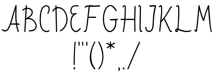 Quickness Script Regular Font OTHER CHARS