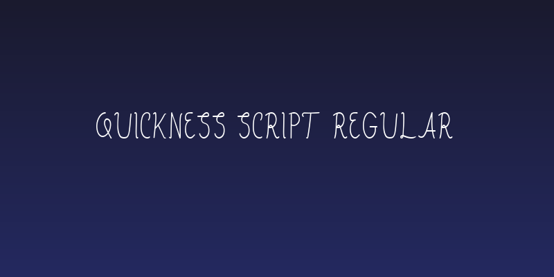 Quickness Script Regular Social Header