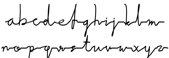 Quickness Script Regular Font LOWERCASE