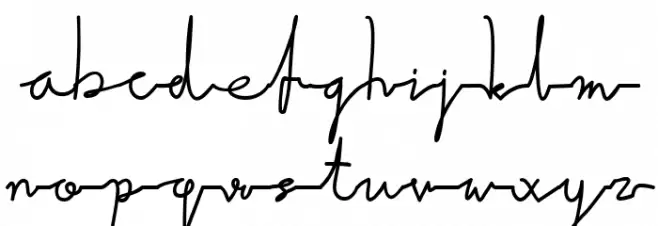 Quickness Script Regular फ़ॉन्ट लोअरकेस