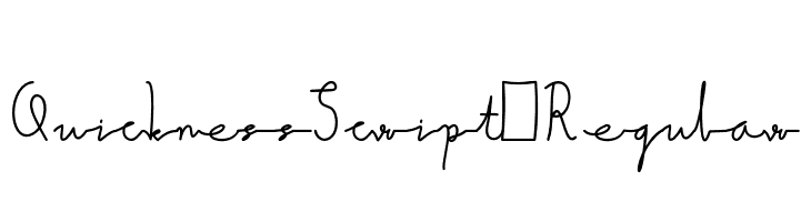QuicknessScript-Regular  Fuentes Gratis Descargar