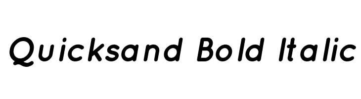Quicksand Bold Italic Font