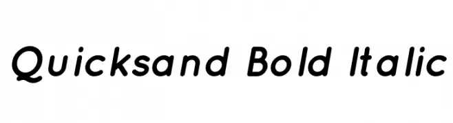 Quicksand Bold Italic 